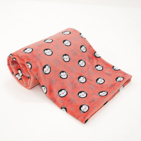 Florida All Season AC Baby Blanket Swaddler Wrapper Flannel Soft and Comfortable for 0-5 Years Baby Girls and Boys with Monkey Print - Coral