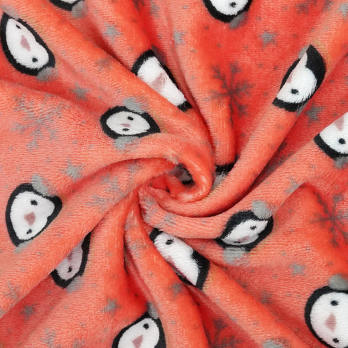 Florida All Season AC Baby Blanket Swaddler Wrapper Flannel Soft and Comfortable for 0-5 Years Baby Girls and Boys with Monkey Print - Coral