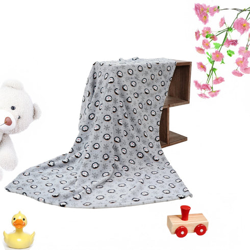 Florida All Season AC Baby Blanket Swaddler Wrapper Flannel Soft and Comfortable for 0-5 Years Baby Girls and Boys with Monkey Print - Grey