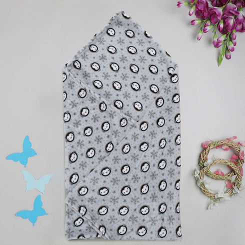 Florida All Season AC Baby Blanket Swaddler Wrapper Flannel Soft and Comfortable for 0-5 Years Baby Girls and Boys with Monkey Print - Grey