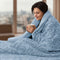 Florida Nyle Light-weight Integrated Double Bed Blanket for Heavy Winter - Blue