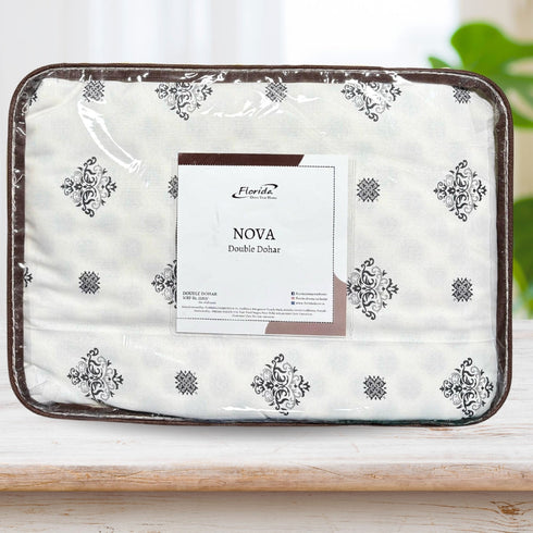 Florida Nova Ultra-Light Cotton Rich Super Soft Reversible Summer Dohar (Top Sheet) for Single & Double Bed