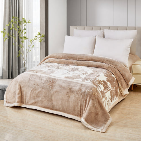 Orlando 2 Py Interweave Mink Double Bed Blanket for Heavy Winter