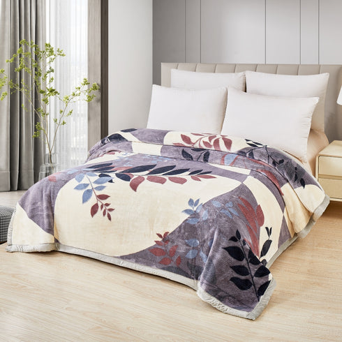 Orlando 2 Py Interweave Mink Double Bed Blanket for Heavy Winter