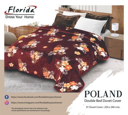 Florida's Poland Double Bed Warm Duvet Cover with Zipper for Quilt (Rajai) Comforter & Blanket