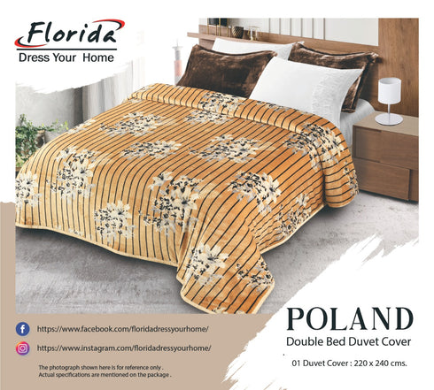 Florida's Poland Double Bed Warm Duvet Cover with Zipper for Quilt (Rajai) Comforter & Blanket