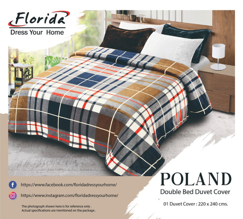 Florida's Poland Double Bed Warm Duvet Cover with Zipper for Quilt (Rajai) Comforter & Blanket