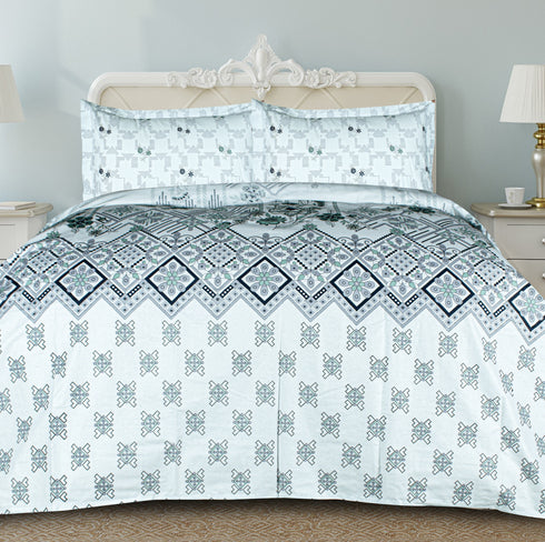 Rangriti King Size 100% Pure Cotton Bed Sheet Set with Pillow Covers by Florida