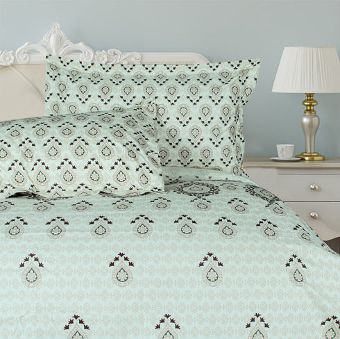 Rangriti King Size 100% Pure Cotton Bed Sheet Set with Pillow Covers by Florida