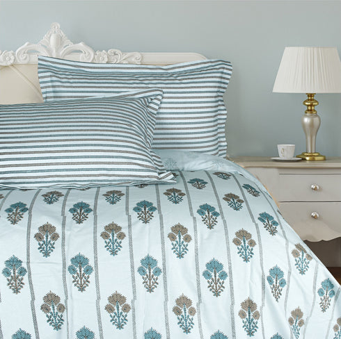 Rangriti King Size 100% Pure Cotton Bed Sheet Set with Pillow Covers by Florida