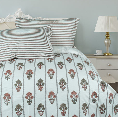 Rangriti King Size 100% Pure Cotton Bed Sheet Set with Pillow Covers by Florida