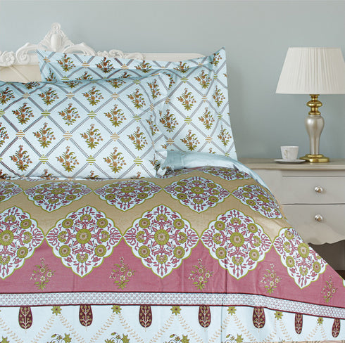 Rangriti King Size 100% Pure Cotton Bed Sheet Set with Pillow Covers by Florida