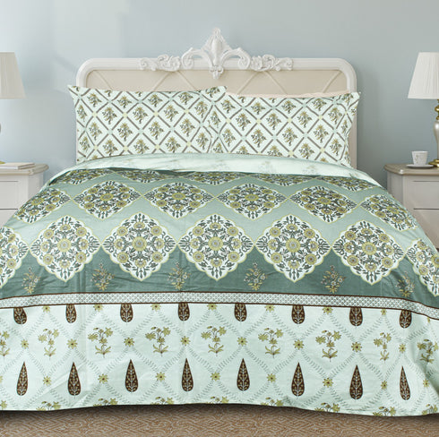 Rangriti King Size 100% Pure Cotton Bed Sheet Set with Pillow Covers by Florida