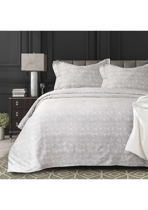 Samsara King Size Box Packaging 300 TC 100% Cotton Bed Sheet Set with Pillow Covers in by Florida