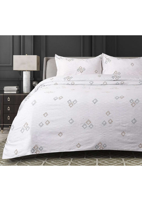 Samsara King Size Box Packaging 300 TC 100% Cotton Bed Sheet Set with Pillow Covers in by Florida