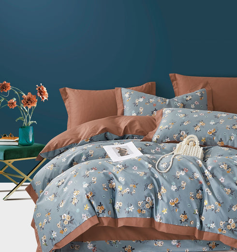 Stockholm 400 TC 100% Cotton King Size Bed Sheet Set with Pillow Covers