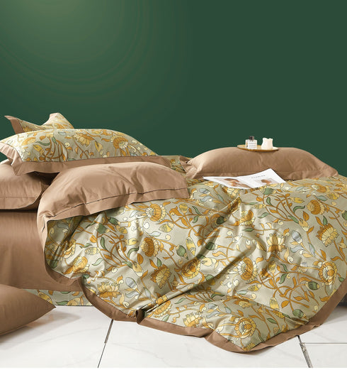 Stockholm 400 TC 100% Cotton King Size Bed Sheet Set with Pillow Covers