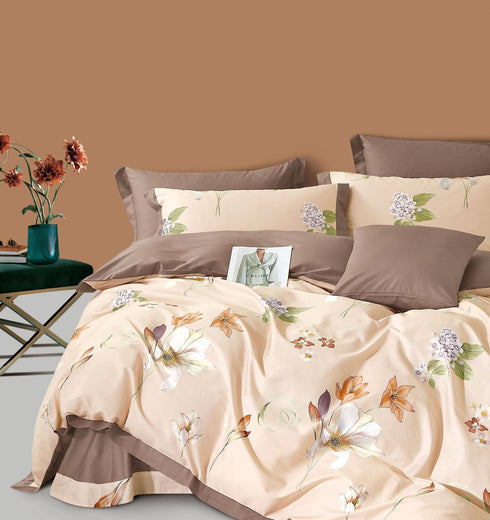 Stockholm 400 TC 100% Cotton King Size Bed Sheet Set with Pillow Covers