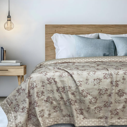 Samara 210 TC Cotton Top Sheet by Florida - Dohar for Single & Double Bed