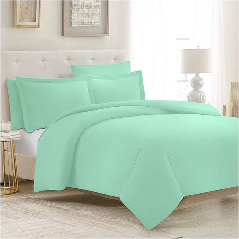 Shades 100% Cotton 300 TC King Size Bed Sheet Set by Florida (Turquoise Green)