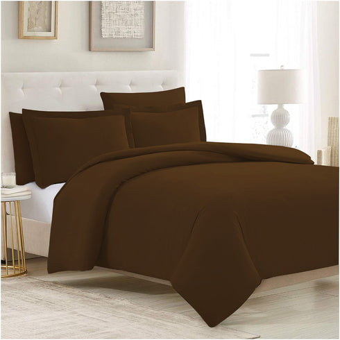 Shades 100% Cotton 300 TC King Size Bed Sheet Set by Florida (Café Noir)