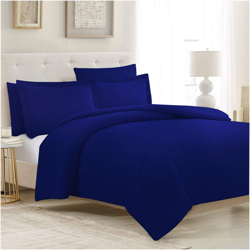 Shades 100% Cotton 300 TC King Size Bed Sheet Set by Florida (Cetacean Blue)