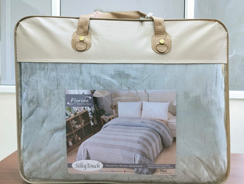 Silky Touch King Size Warm Fitted Bed Sheet for Winter by Florida