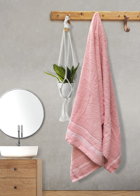 Florida Splash 100% Pure Cotton Bath Towel - Light Pink