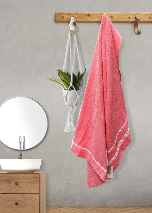 Florida Splash 100% Pure Cotton Bath Towel - Pink