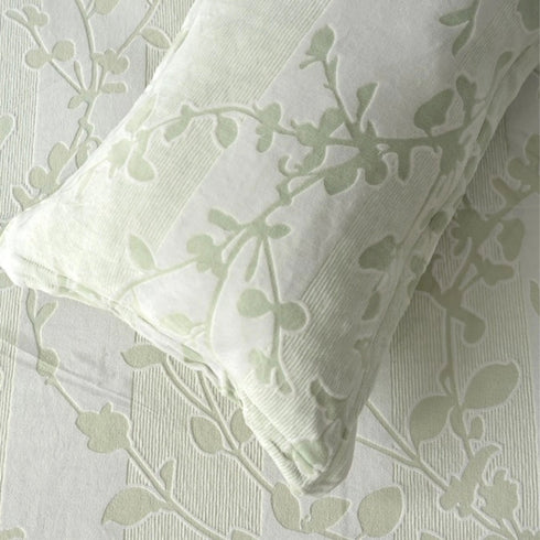 Florida Imagica King Size Warm Bedsheet for Winter with Pillow Covers - Velvet Pattern - Signature Burnout Technique