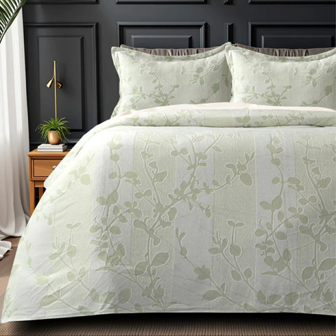 Florida Imagica King Size Warm Bedsheet for Winter with Pillow Covers - Velvet Pattern - Signature Burnout Technique