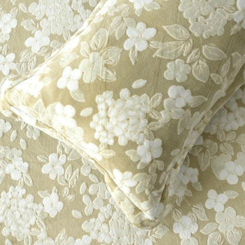 Florida Imagica King Size Warm Bedsheet for Winter with Pillow Covers - Velvet Pattern - Signature Burnout Technique