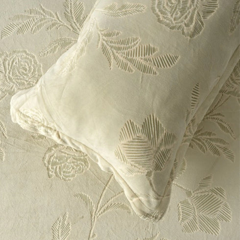 Florida Imagica King Size Warm Bedsheet for Winter with Pillow Covers - Velvet Pattern - Signature Burnout Technique