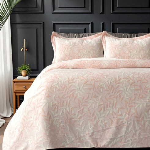 Florida Imagica King Size Warm Bedsheet for Winter with Pillow Covers - Velvet Pattern - Signature Burnout Technique