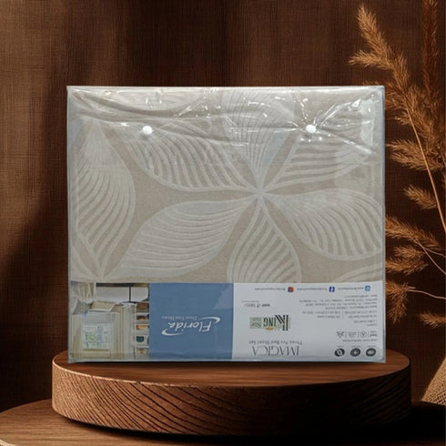 Florida Imagica King Size Warm Bedsheet for Winter with Pillow Covers - Velvet Pattern - Signature Burnout Technique