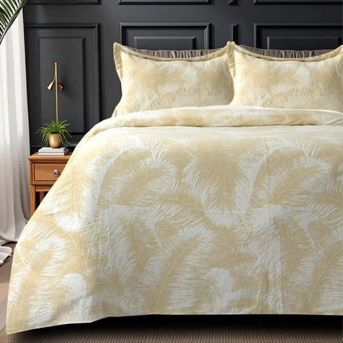 Florida Imagica King Size Warm Bedsheet for Winter with Pillow Covers - Velvet Pattern - Signature Burnout Technique