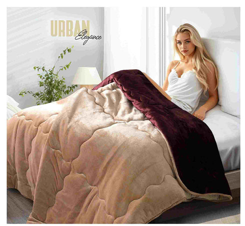 DulceVida Urban Elegance (Quilt/Rajai) Comforter for Single & Double Bed for Heavy Winter