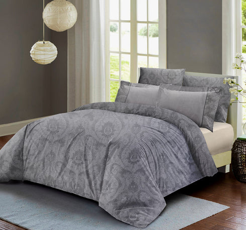 Venice King size 300 TC 100% Cotton Bed Sheet set with 4 Pillow Covers for Double Bed