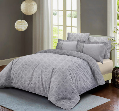 Venice King size 300 TC 100% Cotton Bed Sheet set with 4 Pillow Covers for Double Bed