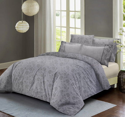 Venice King size 300 TC 100% Cotton Bed Sheet set with 4 Pillow Covers for Double Bed