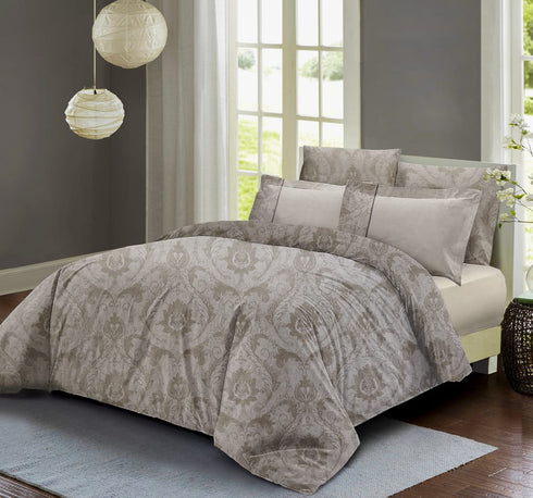 Venice King size 300 TC 100% Cotton Bed Sheet set with 4 Pillow Covers for Double Bed