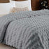 Florida Warm Hug Rabit Fur Luxurious Single Bed Supreme Soft Blanket for Heavy Winter - Grey