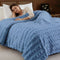 Florida Warm Hug Rabit Fur Luxurious Single Bed Supreme Soft Blanket for Heavy Winter - Blue