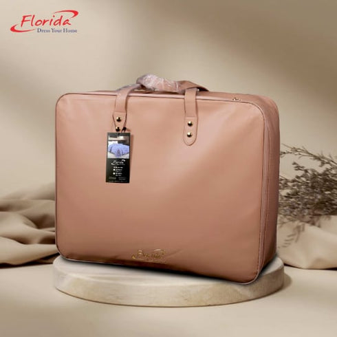 Florida Warm Hug Rabit Fur Luxurious Single Bed Supreme Soft Blanket for Heavy Winter - Brown