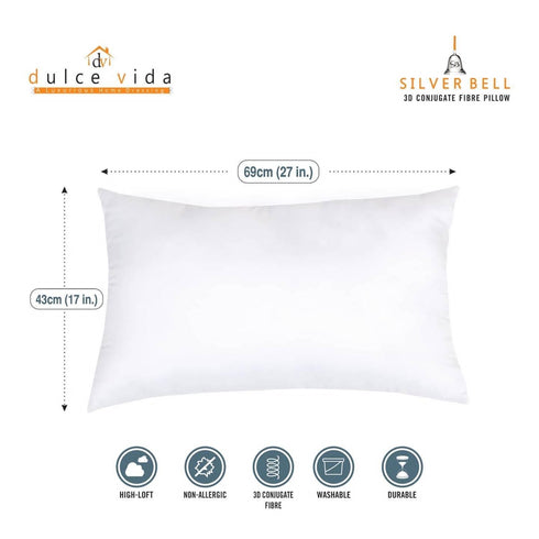 Silver Bell Pillow (White)