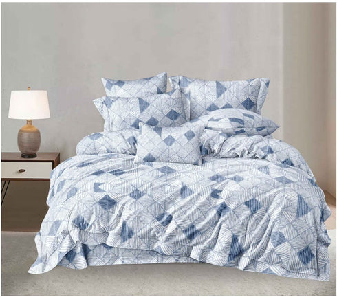 Florida Winkle Premium Quality Imported King Size Elastic Fitted Bedsheet with Coordinated Pillow Covers