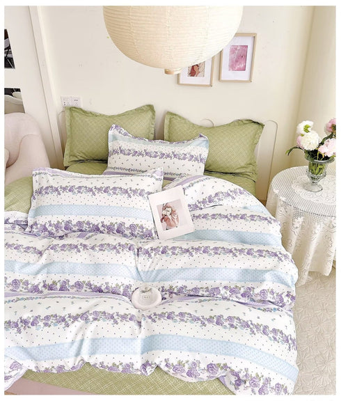 Florida Winkle Premium Quality Imported King Size Elastic Fitted Bedsheet with Coordinated Pillow Covers