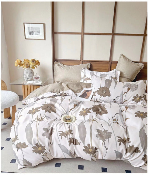 Florida Winkle Premium Quality Imported King Size Elastic Fitted Bedsheet with Coordinated Pillow Covers