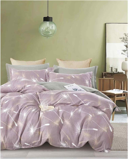 Florida Winkle Premium Quality Imported King Size Elastic Fitted Bedsheet with Coordinated Pillow Covers
