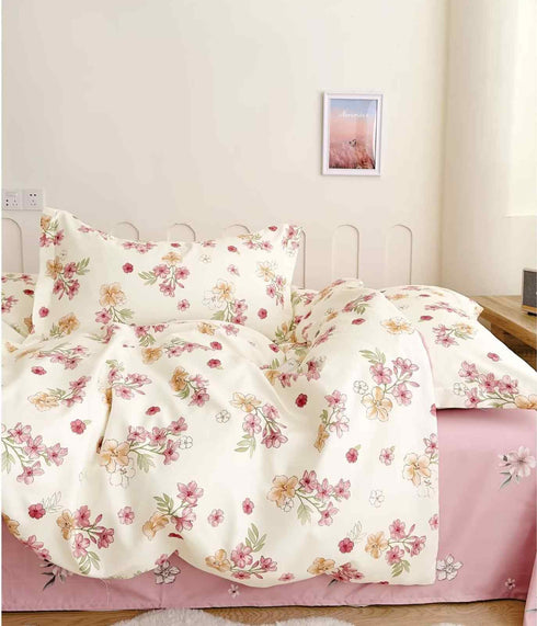 Florida Winkle Premium Quality Imported King Size Elastic Fitted Bedsheet with Coordinated Pillow Covers